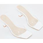 Sandales à talons transparentes avec un talon entre 5 et 7cm pour femme 
