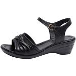 Sandales plates noires à pompons à talons aiguilles Pointure 36 look fashion pour femme 