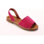 Sandales plates roses en textile à bouts ouverts Pointure 36 avec un talon jusqu'à 3cm look casual pour femme en promo 