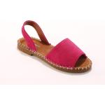 Sandales plates roses en textile à bouts ouverts Pointure 38 avec un talon jusqu'à 3cm look casual pour femme en promo 