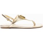 Sandales plates de créateur DKNY dorées Pointure 36 pour femme en promo 