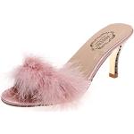 Sandales à talons roses à perles Pointure 38 avec un talon entre 7 et 9cm look fashion pour femme 