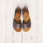 Sandales plates marron en cuir Pointure 41 