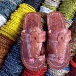 Sandales imprimé africain en cuir en cuir style ethnique pour garçon 