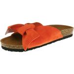 Sandales à talons orange en caoutchouc à paillettes avec semelles amovibles pour pieds larges Pointure 37 look fashion 