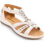 Sandales à talons Pediconfort blanches en cuir Pointure 40 avec un talon jusqu'à 3cm look casual pour femme en promo 