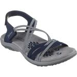 Sandales à talons Skechers Reggae bleues en textile à scratchs Pointure 38 avec un talon jusqu'à 3cm look casual pour femme 