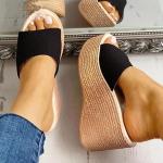 Sandales à talons blanches en caoutchouc à bouts ouverts à élastiques plus size rétro pour femme 