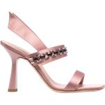 Sandales à talons Alberta Ferreti roses en cuir à perles Pointure 39 