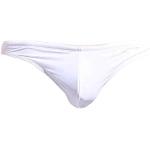 Maillots de bain string blancs en fil filet Taille XL look fashion pour homme 