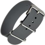 Bracelets de montre gris acier imperméables classiques à bracelet zulu en silicone pour homme 