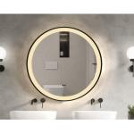 Miroirs de salle de bain noirs diamètre 60 cm 