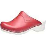 Sabots Sanita Original rouges en cuir Pointure 47 look fashion pour femme 
