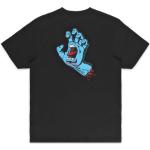 T-shirts à imprimés Santa Cruz Screaming Hand noirs en coton à col rond Taille XS pour homme 