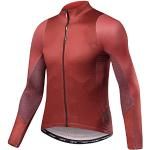 Maillots de cyclisme Santic rouges en jersey respirants à manches longues Taille M look fashion pour homme 