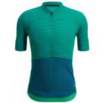 Maillots de cyclisme Santini turquoise en jersey Taille XXL pour homme 
