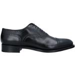 Chaussures Santoni noires en cuir à talons carrés à lacets Pointure 39 pour homme 