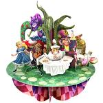 SANTORO Pirouette, Carte de Voeux 3D Pop Up - Alice au Pays des Merveilles - Pour Elle, Pour Enfants, Anniversaire (Noir|Blanc)