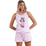 SANTORO GORJUSS Pyjama sans manches Purrrrfect Love pour femme, rose, XL