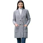 Manteaux classiques gris en laine Taille L look fashion pour femme 