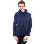 Pulls en laine bleu marine en laine Taille M look fashion pour femme en promo 