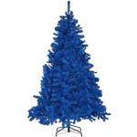 Sapin de Noël Artificiel 180 cm en PVC & Acier Bleu Pour Ambiance de Noël Cosy Farnham Beliani