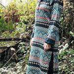 Robes longues ethniques vertes lavable en machine longues à manches longues Taille XS style ethnique pour femme 