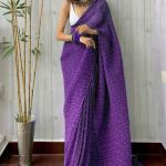 Robes à imprimés violettes imprimé Indien look casual pour femme 