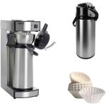 Saro Machine à café SAROMICA THERMO 24 secondes (verre intérieur) + kit de papier filtre à café prêt à l'emploi