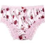Shorties en satin rose bonbon en satin à motif papillons Taille XL look fashion pour femme 