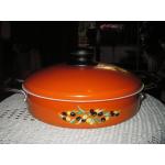 Sauteuses en céramique orange en aluminium diamètre 24 cm 
