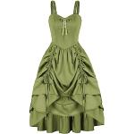 Robes de cocktail vert clair sans manches Taille M steampunk pour femme en promo 