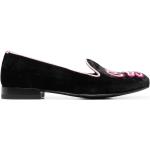 Chaussures casual Scarosso noires en velours à bouts en amande Pointure 40 look casual pour femme en promo 