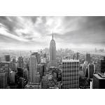Tableaux design gris en aluminium à motif Empire State Building 