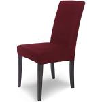 Housses de chaise rouge bordeaux en microfibre en lot de 1 modernes 