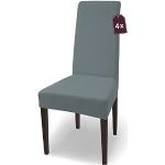 Housses de chaise grises en coton extensibles en lot de 4 modernes 
