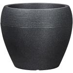 Pots de fleur en plastique Scheurich noirs en plastique de 40 cm résistants au gel diamètre 40 cm 