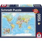 Puzzles imprimé carte du monde 1.500 pièces plus de 12 ans 