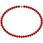 Colliers rouges à perles de perles look fashion pour femme 