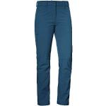 Pantalons de randonnée Schöffel Engadin bleus en nylon imperméables stretch Taille XL pour femme 