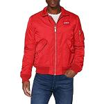 Blousons bombers Schott NYC rouges à manches longues Taille XL look casual 