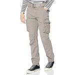 Pantalons slim Schott NYC gris en coton lavable en machine look fashion pour homme en promo 