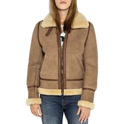 Schott nyc LCW1255A Leather Jacket, Camel, X-Small Womens