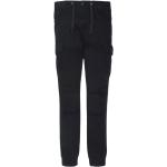 Pantalons droits Schott NYC noirs en coton stretch 