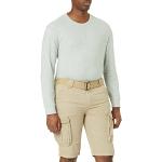 Bermudas Schott NYC beiges en coton avec ceinture look fashion pour homme en promo 
