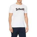 T-shirts Schott NYC blancs à manches courtes à manches courtes Taille 3 XL look fashion pour homme en promo 