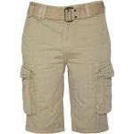 Shorts Schott NYC beiges avec ceinture Taille XL look militaire pour homme 