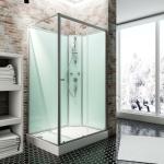 Cabines de douche intégrales Schulte vert d'eau en aluminium 