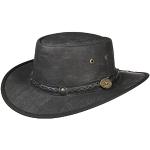 Chapeaux de cowboy Scippis noirs en cuir 59 cm Taille L look fashion pour homme 