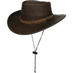 Chapeaux de cowboy Scippis marron en cuir 59 cm look fashion pour femme 
